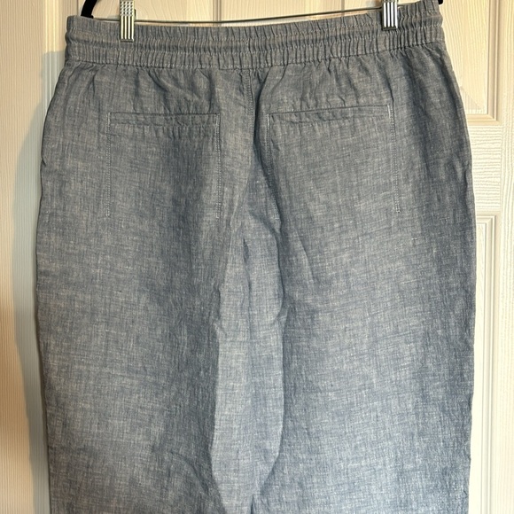 Athleta Cabo women’s blue 100% linen jogger pants size 14 - Picture 6 of 10
